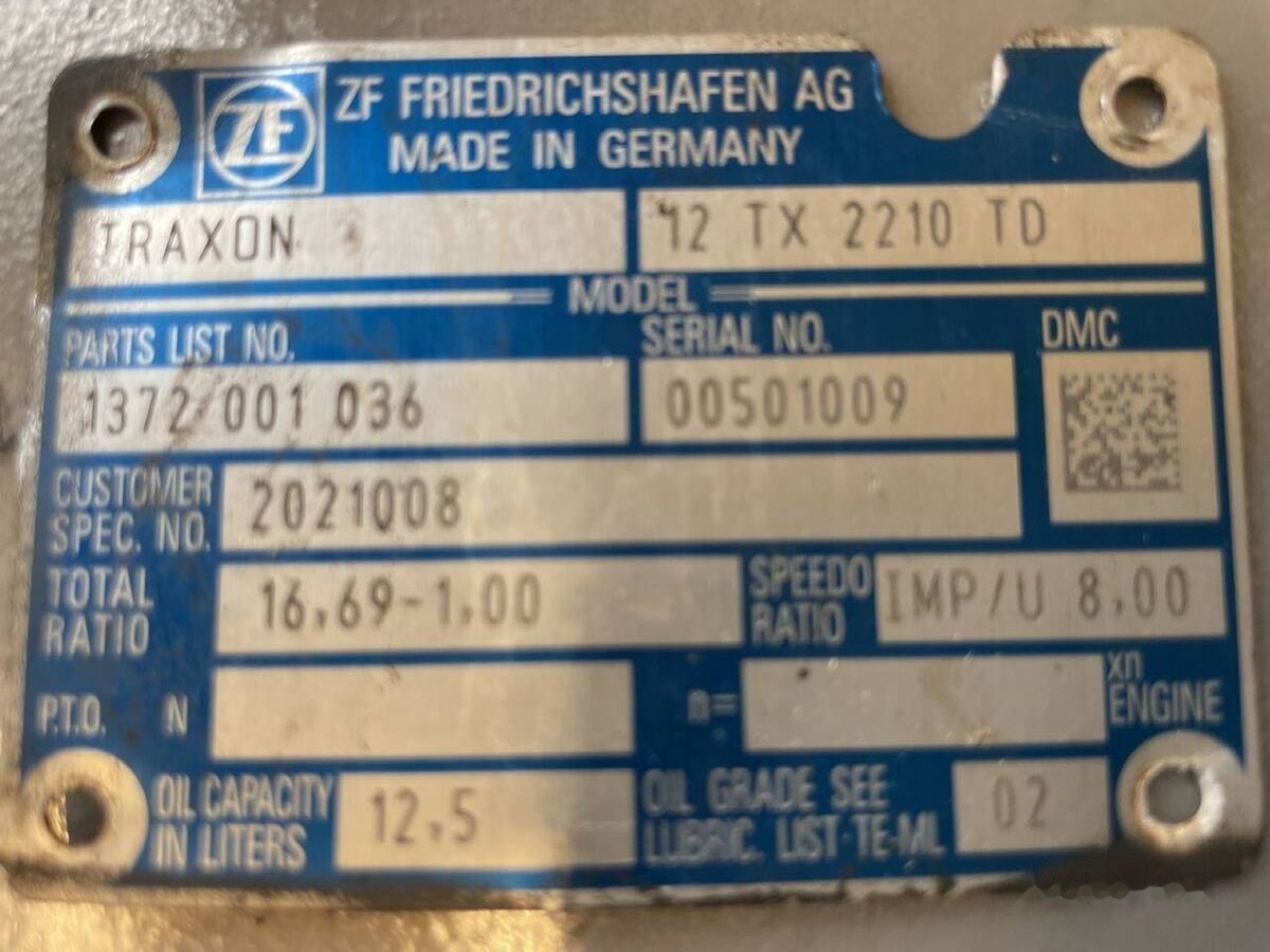 ZF Traxon 12 TX 2210 TD (1372 001 036) - תיבת הילוכים עבור משאית: תמונה 3 ZF Traxon 12 TX 2210 TD (1372 001 036) - תיבת הילוכים עבור משאית: תמונה 3