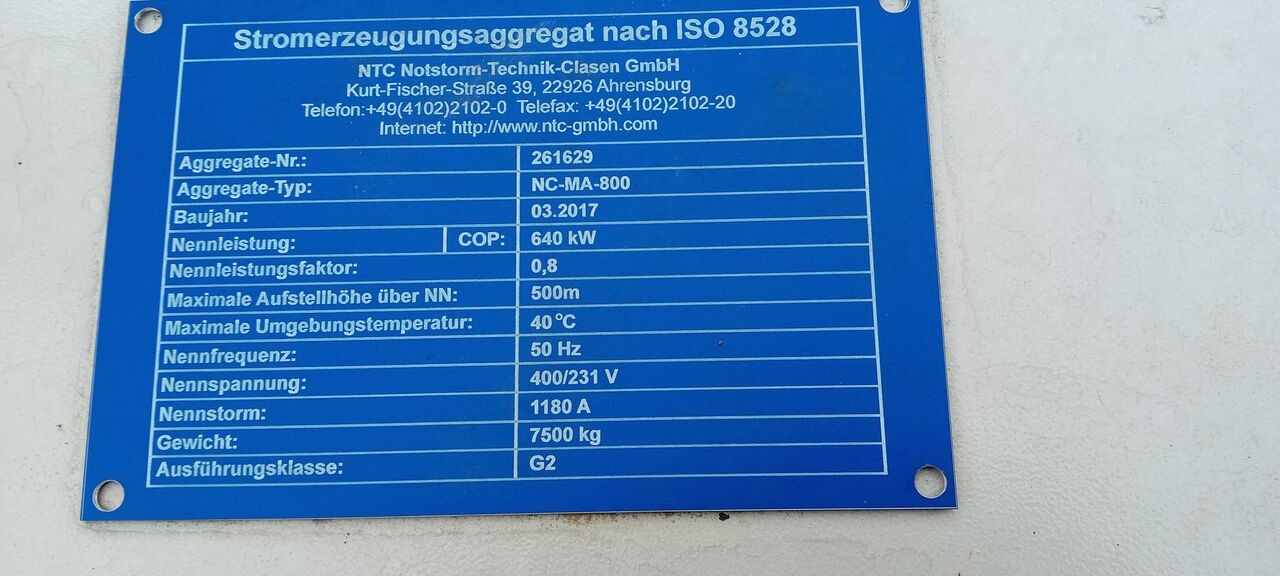 MAN MAN Generator Set Stamford 640 KW 800 KVA Diesel, 2017 Model, 931 HP, 8000 kg, Low Hours, For Sale in Poland - ערכת גנרטורים: תמונה 3 MAN MAN Generator Set Stamford 640 KW 800 KVA Diesel, 2017 Model, 931 HP, 8000 kg, Low Hours, For Sale in Poland - ערכת גנרטורים: תמונה 3