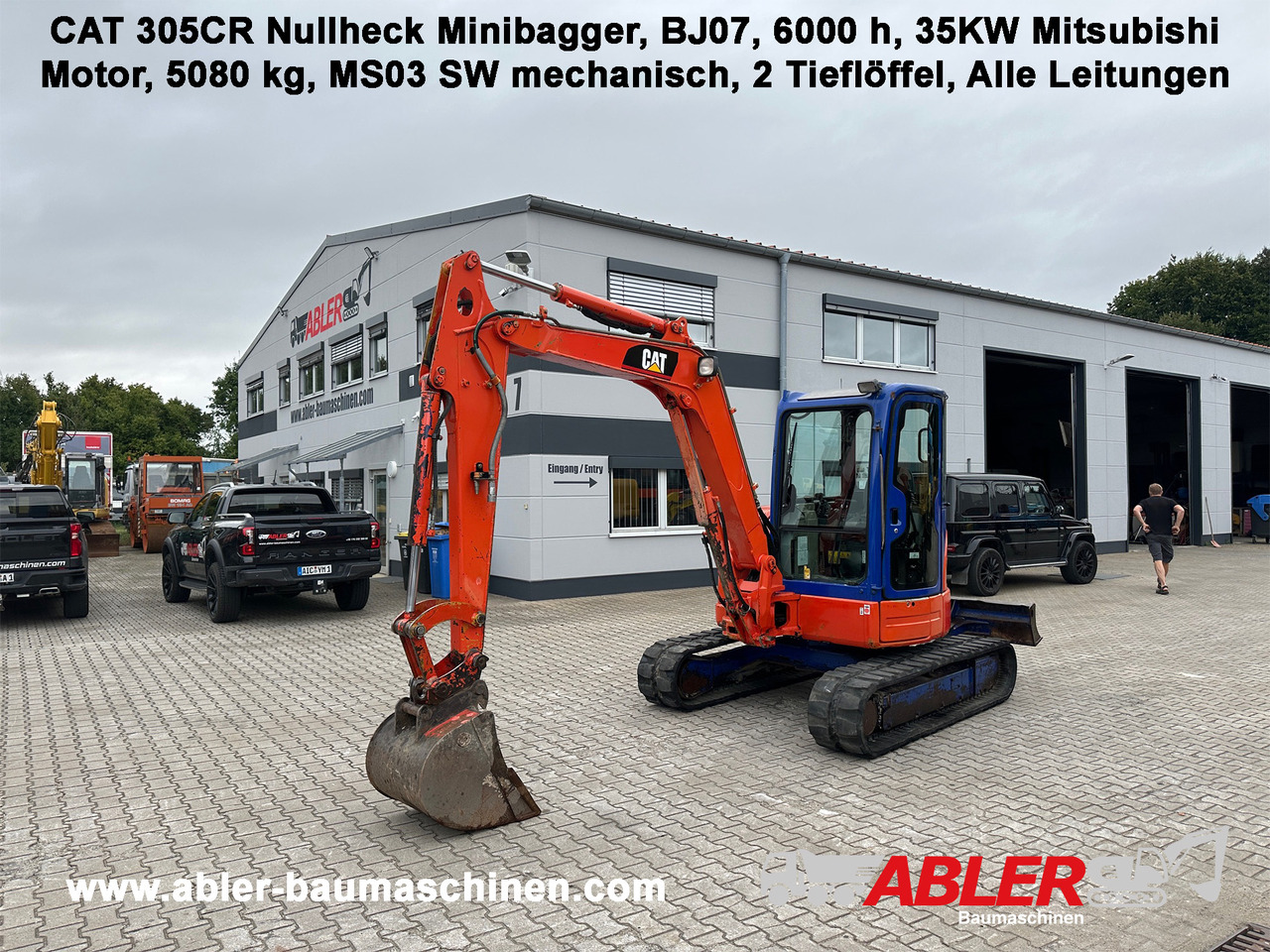 Caterpillar 305 CR Nullheck Minibagger MS03 - מיני מחפר: תמונה 1 Caterpillar 305 CR Nullheck Minibagger MS03 - מיני מחפר: תמונה 1