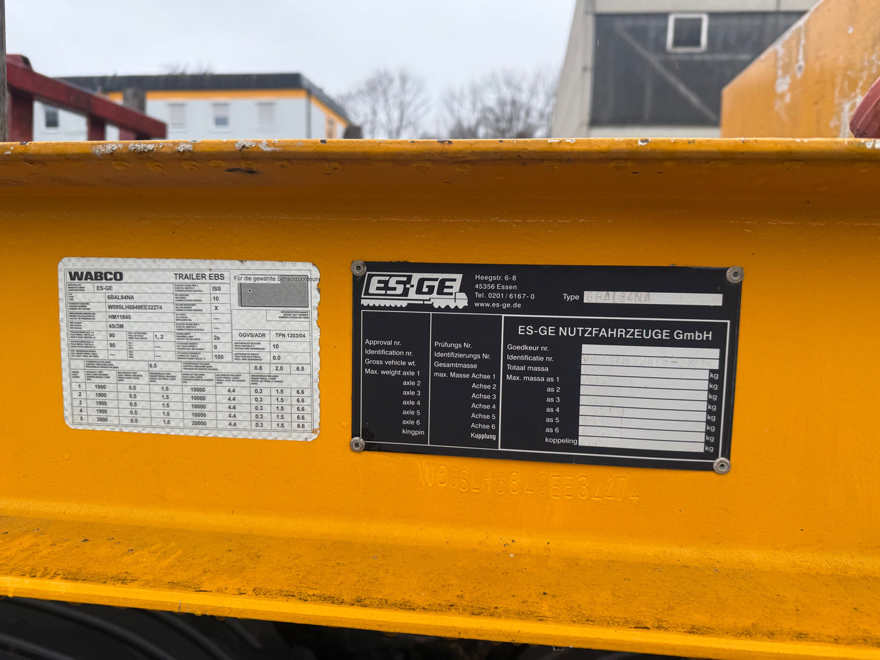 סמיטריילר צד נופל/ שטוח ES-GE 6 Achs Ballastauflieger 4x gelenkt 2x Lift: תמונה 6