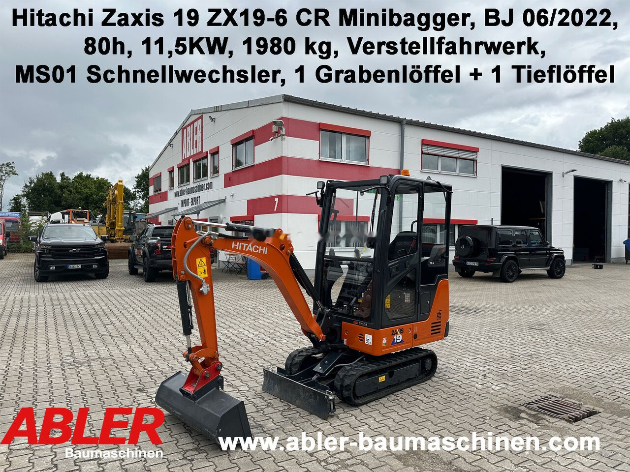 מיני מחפר Hitachi ZX19-6CR Zaxis 19 MS01 80h!: תמונה 1