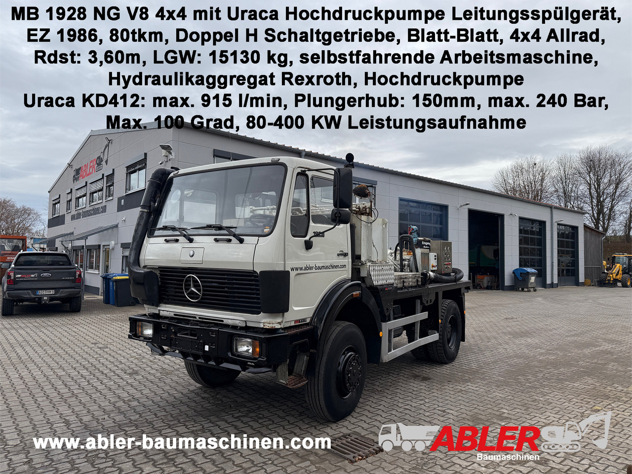 MErcedes-Benz 1928 NG V8 4x4 Uraca Hochdruckpumpe KD412 - כלי רכב עירוני/ מיוחד, משאית: תמונה 1 MErcedes-Benz 1928 NG V8 4x4 Uraca Hochdruckpumpe KD412 - כלי רכב עירוני/ מיוחד, משאית: תמונה 1