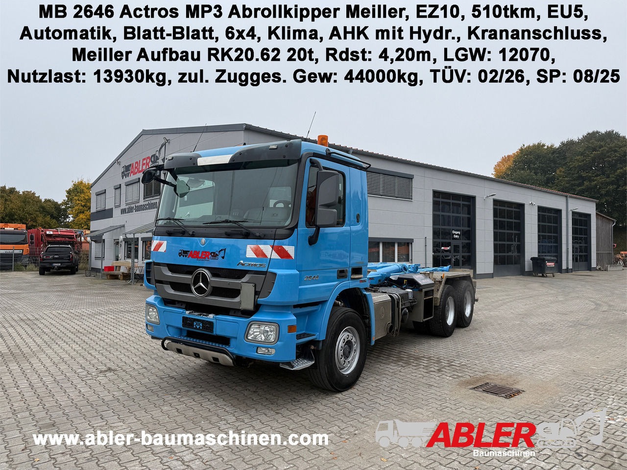 Mercedes-Benz 2646 Actros Abrollkipper Meiller AHK - מכונות אחרות: תמונה 1 Mercedes-Benz 2646 Actros Abrollkipper Meiller AHK - מכונות אחרות: תמונה 1