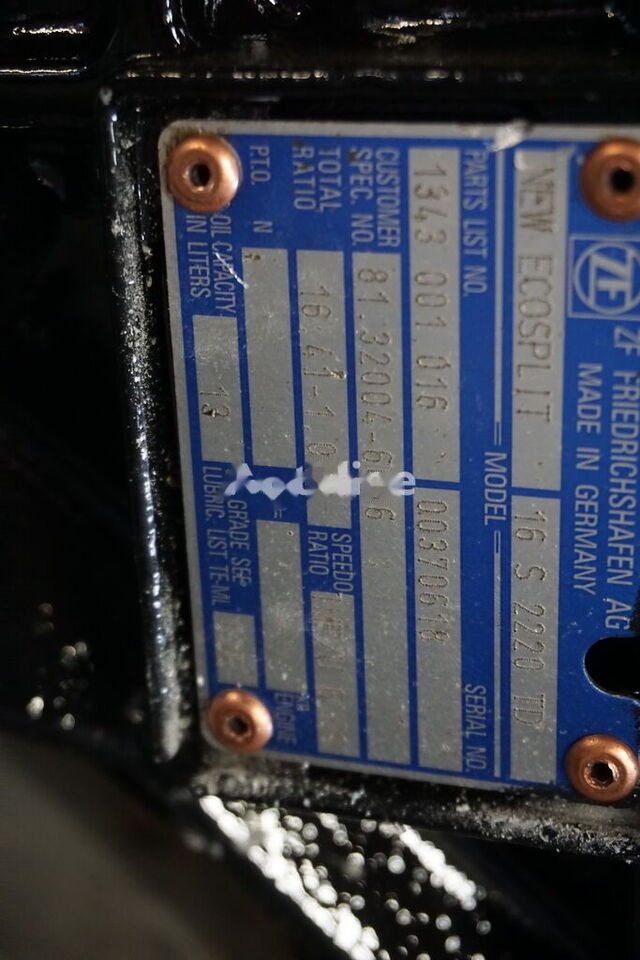 ZF (ZF 16S2220) MAN TGX truck - תיבת הילוכים עבור משאית: תמונה 4 ZF (ZF 16S2220) MAN TGX truck - תיבת הילוכים עבור משאית: תמונה 4