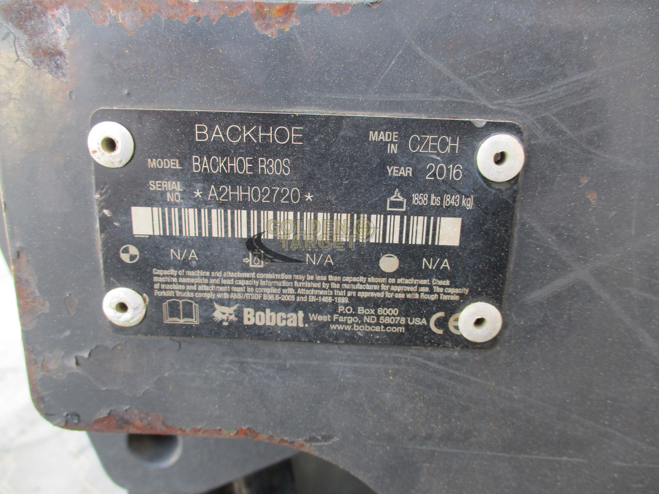BOBCAT Skid Steer R30S Backhoe Attachment - דלי מעמיס עבור מעמיס היגוי החלקה: תמונה 5 BOBCAT Skid Steer R30S Backhoe Attachment - דלי מעמיס עבור מעמיס היגוי החלקה: תמונה 5