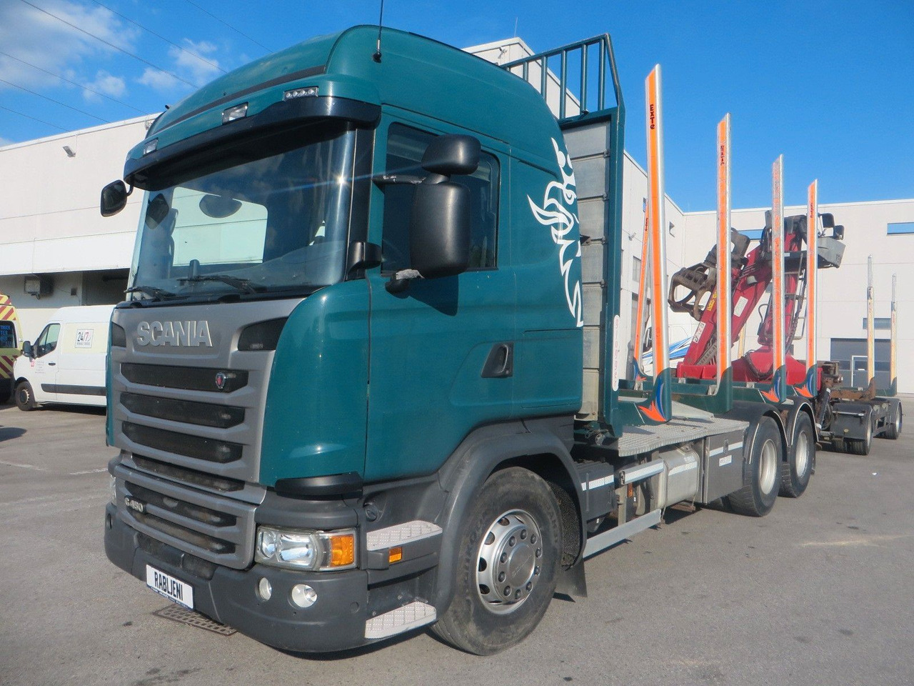 Scania G450 6x4Timber - משאית עץ, משאית מנוף: תמונה 1 Scania G450 6x4Timber - משאית עץ, משאית מנוף: תמונה 1