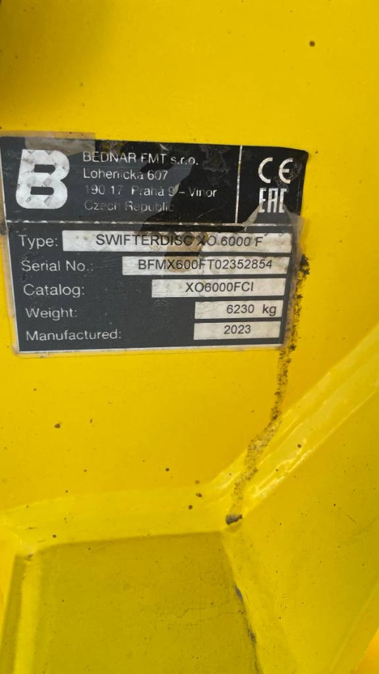 Bednar Swifterdisc XO 6000 F - משדדת דיסק: תמונה 2 Bednar Swifterdisc XO 6000 F - משדדת דיסק: תמונה 2