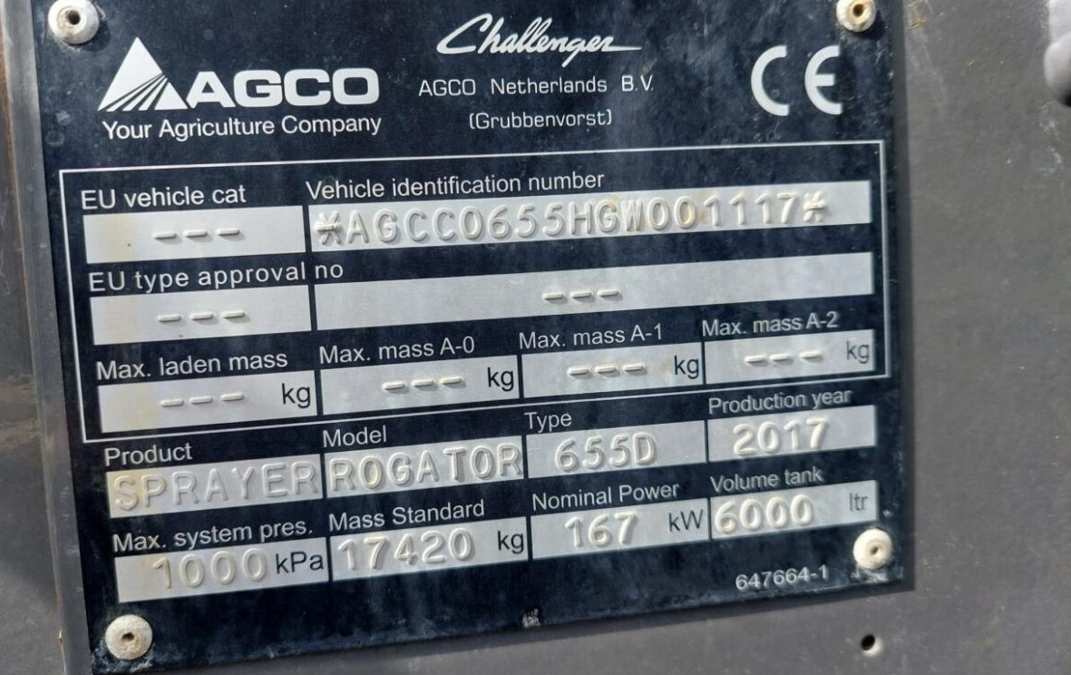 מרסס בהנעה עצמית Challenger Rogator 655 B med GPS: תמונה 15