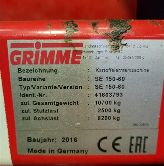 מקצרת תפוחי אדמה Grimme SE 170-60 XL: תמונה 14