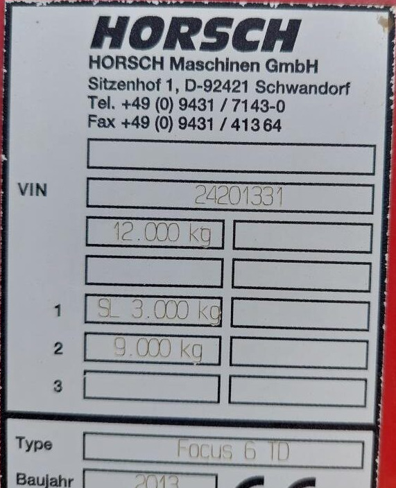 מקדחת זרעים Horsch Focus 6 TD med DuoDrill: תמונה 15 מקדחת זרעים Horsch Focus 6 TD med DuoDrill: תמונה 15
