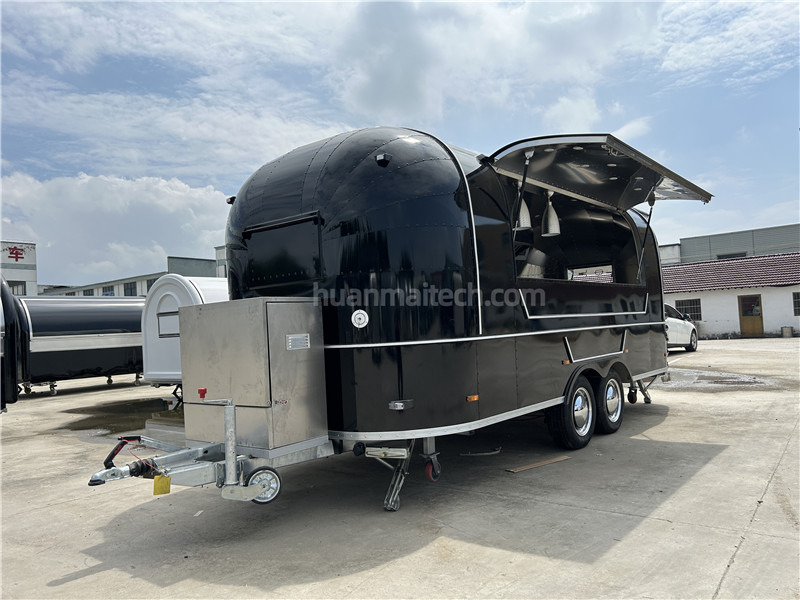 חָדָשׁ קרון נגרר לממכר Burger Van Black Airstream Food Truck,Food Trailer,foodtruck: תמונה 7