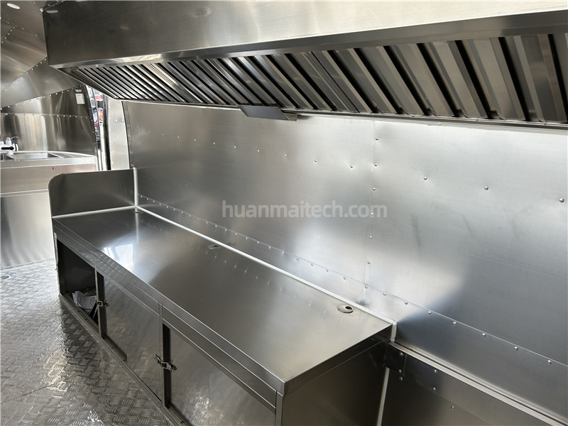 חָדָשׁ קרון נגרר לממכר Burger Van Black Airstream Food Truck,Food Trailer,foodtruck: תמונה 15