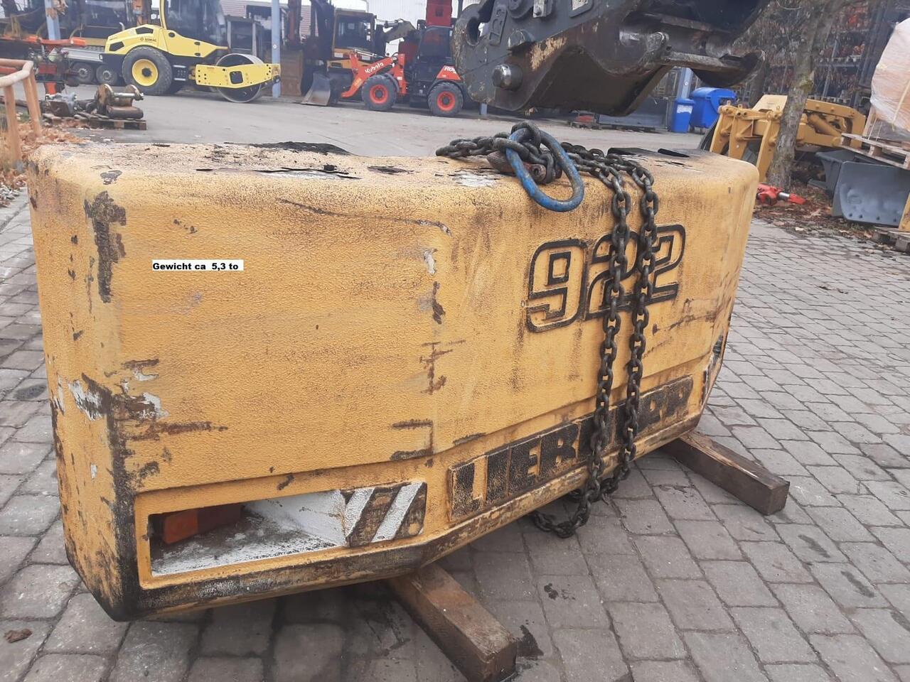 Liebherr A 922 LIT - משקל נגד עבור מחפר: תמונה 1 Liebherr A 922 LIT - משקל נגד עבור מחפר: תמונה 1