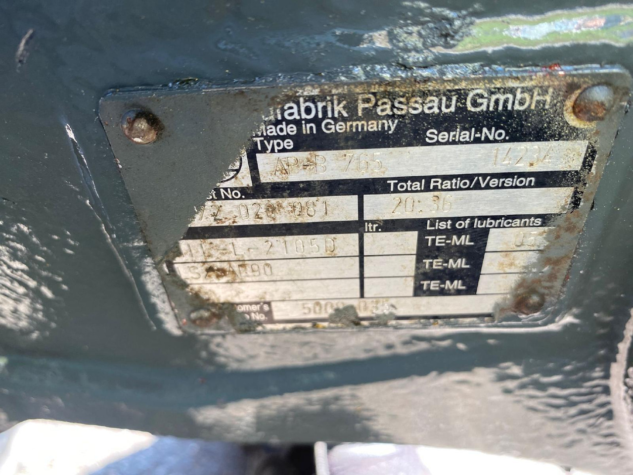 Liebherr ZF APL B 765 aus LH A904 LIT - סרן וחלקים עבור מכונת בנייה: תמונה 3 Liebherr ZF APL B 765 aus LH A904 LIT - סרן וחלקים עבור מכונת בנייה: תמונה 3