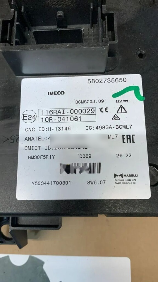 Iveco Daily Body Komputer 5802735650 - ECU עבור משאית: תמונה 2 Iveco Daily Body Komputer 5802735650 - ECU עבור משאית: תמונה 2