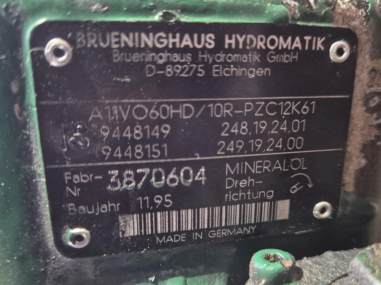 משאבה הידרולית עבור עגורן נייד FAUN Faun ATF 30-2 Brueninghaus hydromatik pump: תמונה 6 משאבה הידרולית עבור עגורן נייד FAUN Faun ATF 30-2 Brueninghaus hydromatik pump: תמונה 6