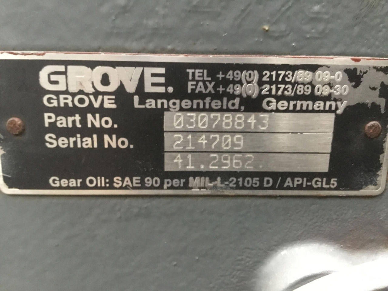 Grove GMK 3055 diff box axle nr 1 - הילוך דיפרנציאלי עבור עגורן נייד: תמונה 5 Grove GMK 3055 diff box axle nr 1 - הילוך דיפרנציאלי עבור עגורן נייד: תמונה 5