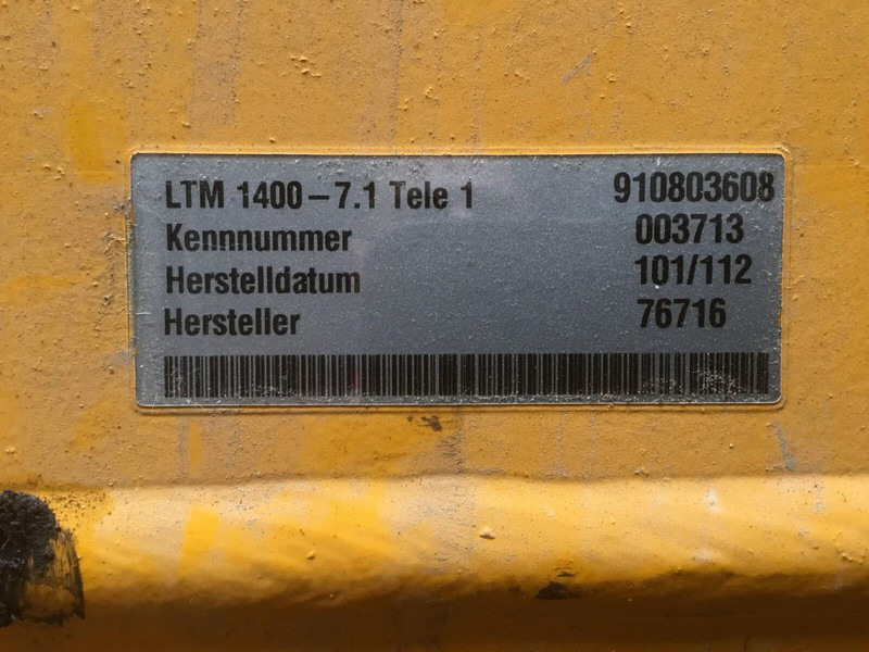 Liebherr LTM 1400-7.1 telescopic section 1 - גוף וחלק חיצוני עבור עגורן: תמונה 5 Liebherr LTM 1400-7.1 telescopic section 1 - גוף וחלק חיצוני עבור עגורן: תמונה 5