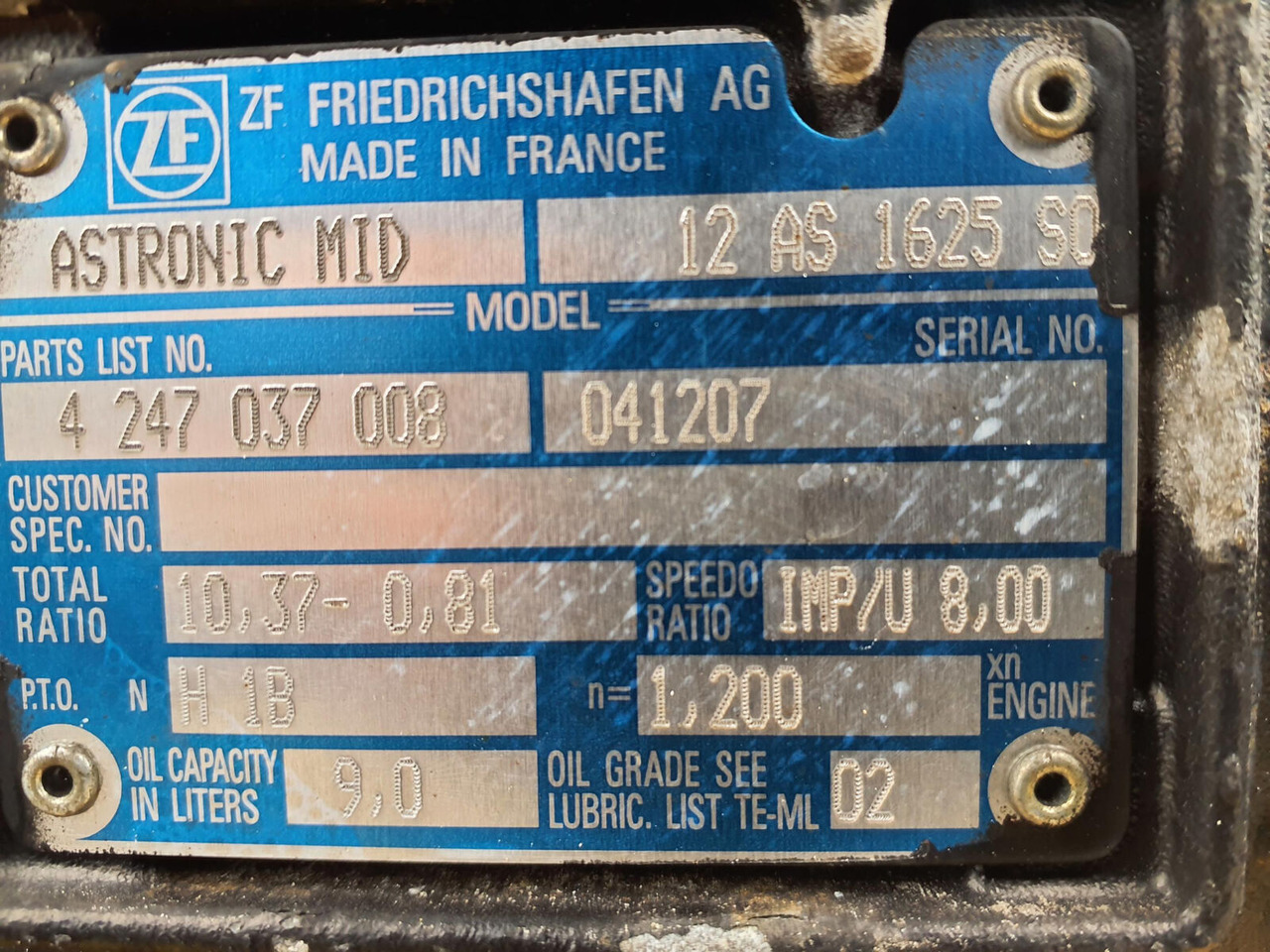 ZF Terex challenger 3160 Gearbox ZF astronic MID 12 AS 1625 SO - תיבת הילוכים עבור עגורן נייד: תמונה 5 ZF Terex challenger 3160 Gearbox ZF astronic MID 12 AS 1625 SO - תיבת הילוכים עבור עגורן נייד: תמונה 5