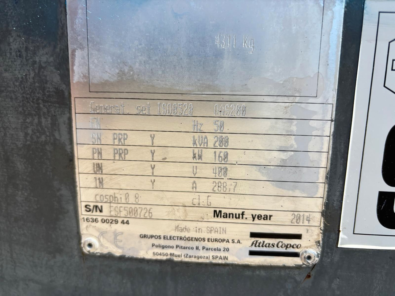 ערכת גנרטורים Atlas Copco Generator QAS 200kVa: תמונה 12