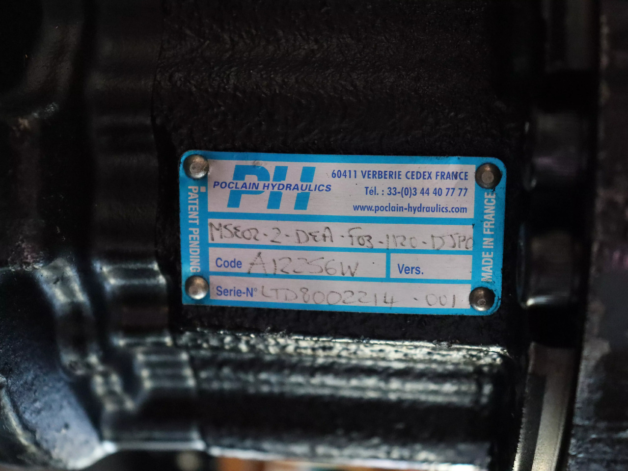 POCLAIN MSE02-2-DEA-F03-1120-DJP0 - מנוע הידרולי עבור מכונת בנייה: תמונה 2 POCLAIN MSE02-2-DEA-F03-1120-DJP0 - מנוע הידרולי עבור מכונת בנייה: תמונה 2