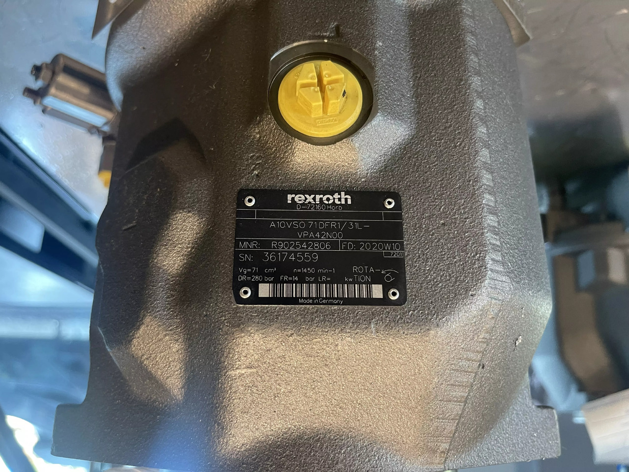 REXROTH A10VSO71DFR1/31L-VPA42N00 - משאבה הידרולית עבור ציוד לטיפול בחומרים: תמונה 4 REXROTH A10VSO71DFR1/31L-VPA42N00 - משאבה הידרולית עבור ציוד לטיפול בחומרים: תמונה 4
