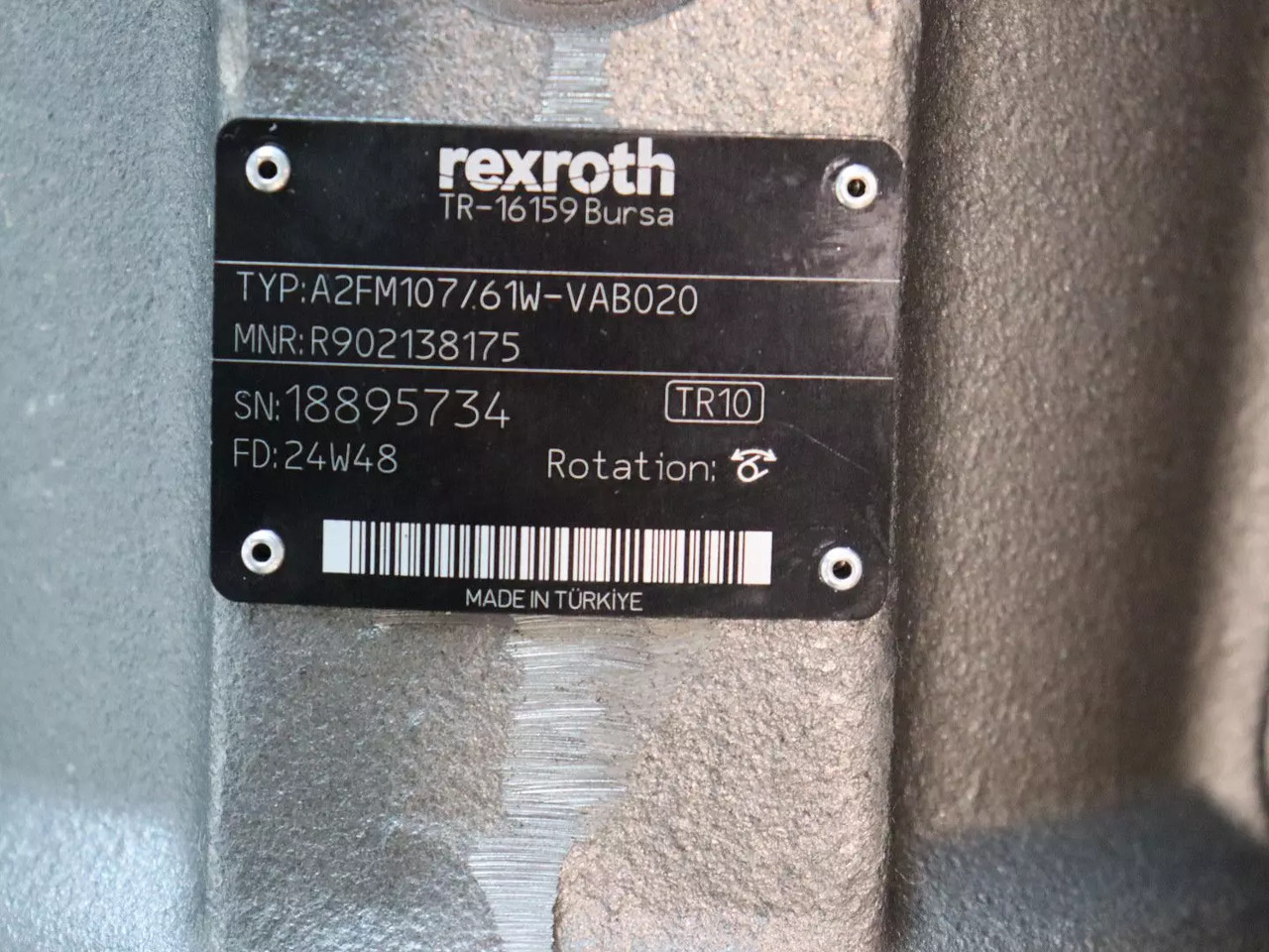 REXROTH A2FM107/61W-VAB020 - מנוע הידרולי עבור ציוד לטיפול בחומרים: תמונה 5 REXROTH A2FM107/61W-VAB020 - מנוע הידרולי עבור ציוד לטיפול בחומרים: תמונה 5