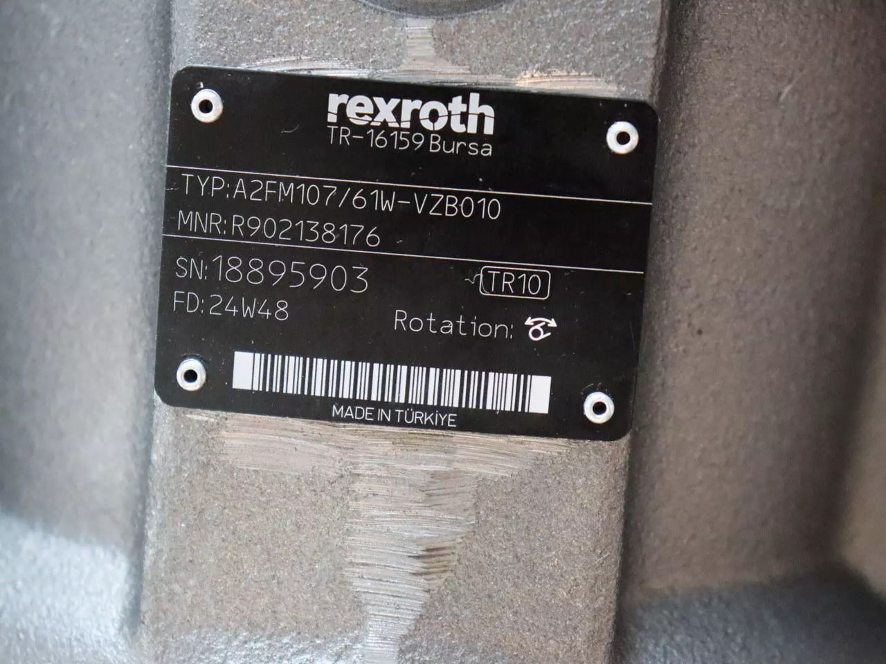REXROTH A2FM107/61W-VZB010 - מנוע הידרולי עבור ציוד לטיפול בחומרים: תמונה 5 REXROTH A2FM107/61W-VZB010 - מנוע הידרולי עבור ציוד לטיפול בחומרים: תמונה 5