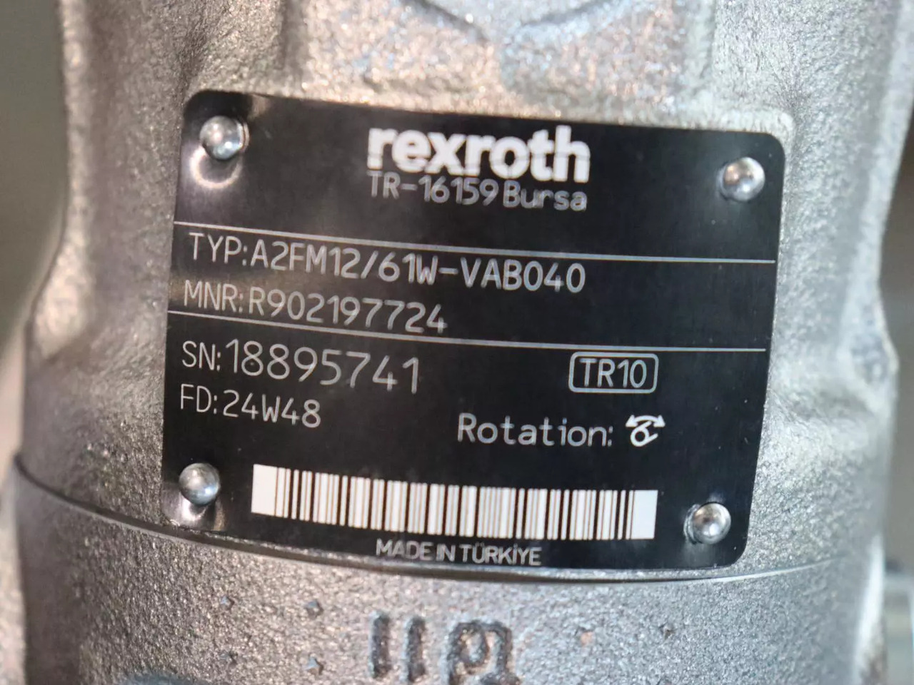 REXROTH A2FM12/61W-VAB040 - מנוע הידרולי עבור ציוד לטיפול בחומרים: תמונה 4 REXROTH A2FM12/61W-VAB040 - מנוע הידרולי עבור ציוד לטיפול בחומרים: תמונה 4
