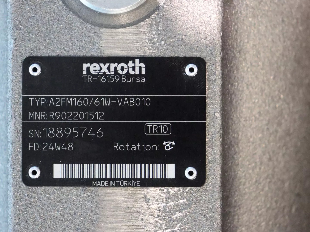 REXROTH A2FM160/61W-VAB010 - מנוע הידרולי עבור ציוד לטיפול בחומרים: תמונה 3 REXROTH A2FM160/61W-VAB010 - מנוע הידרולי עבור ציוד לטיפול בחומרים: תמונה 3