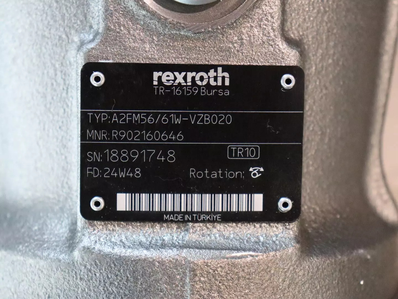 REXROTH A2FM56/61W-VZB020 - מנוע הידרולי עבור ציוד לטיפול בחומרים: תמונה 4 REXROTH A2FM56/61W-VZB020 - מנוע הידרולי עבור ציוד לטיפול בחומרים: תמונה 4