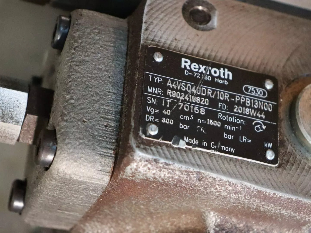 REXROTH A4VSO40DR/10R-PPB13N00 - מנוע הידרולי עבור ציוד לטיפול בחומרים: תמונה 5 REXROTH A4VSO40DR/10R-PPB13N00 - מנוע הידרולי עבור ציוד לטיפול בחומרים: תמונה 5