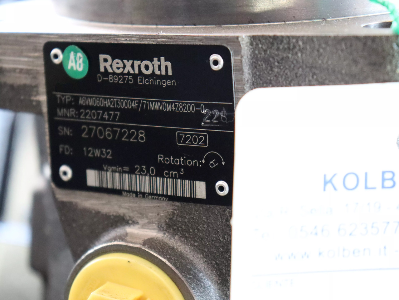 REXROTH A6VM060HA2T30004F/71MWV0M4Z8200-0 - מנוע הידרולי עבור ציוד לטיפול בחומרים: תמונה 4 REXROTH A6VM060HA2T30004F/71MWV0M4Z8200-0 - מנוע הידרולי עבור ציוד לטיפול בחומרים: תמונה 4