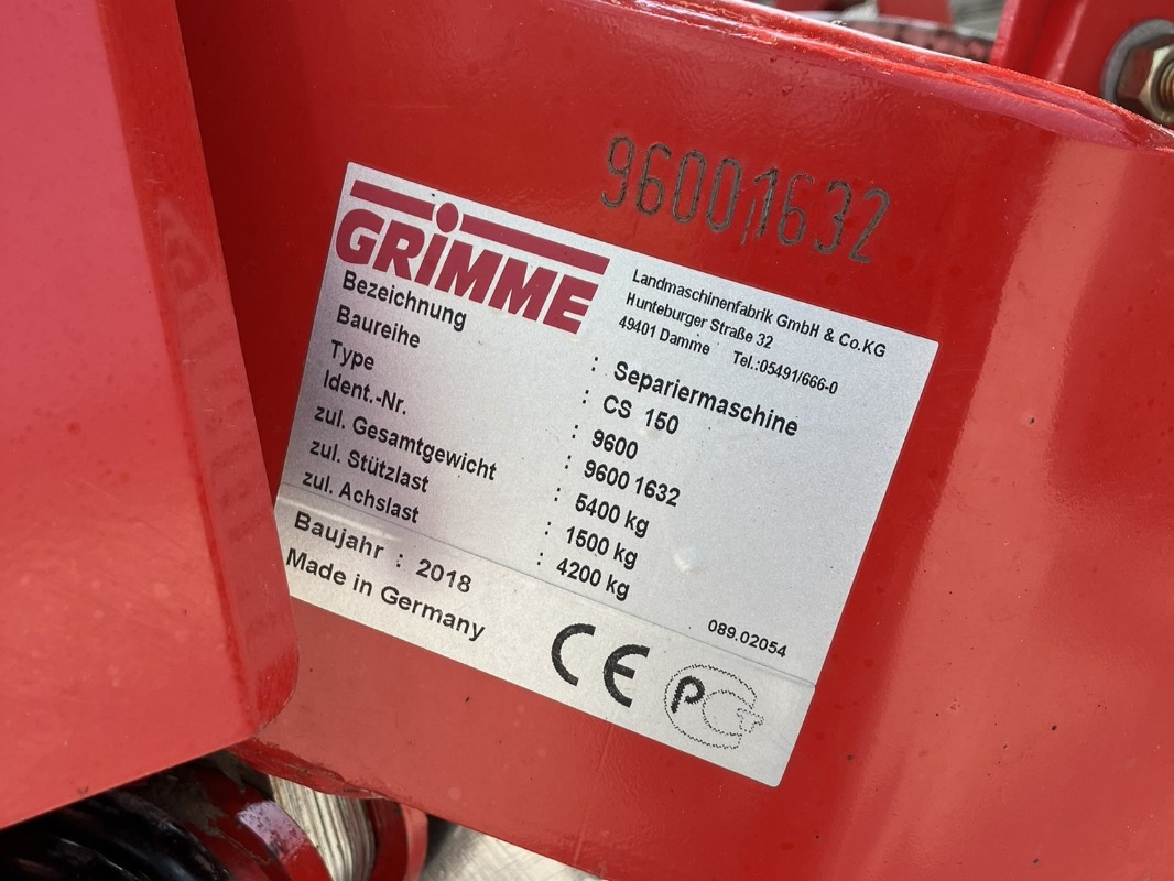 Grimme CS-170 RP XL - מקצרת תפוחי אדמה: תמונה 2 Grimme CS-170 RP XL - מקצרת תפוחי אדמה: תמונה 2