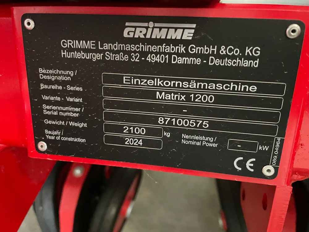 Grimme MATRIX 1200 - מקדחת זרעים: תמונה 2 Grimme MATRIX 1200 - מקדחת זרעים: תמונה 2