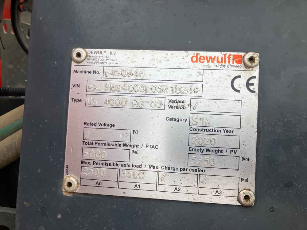 Dewulf Dewulf, MS4000, 4 Row, Trailed, Belt, Potato Planter - מקצרה: תמונה 2 Dewulf Dewulf, MS4000, 4 Row, Trailed, Belt, Potato Planter - מקצרה: תמונה 2