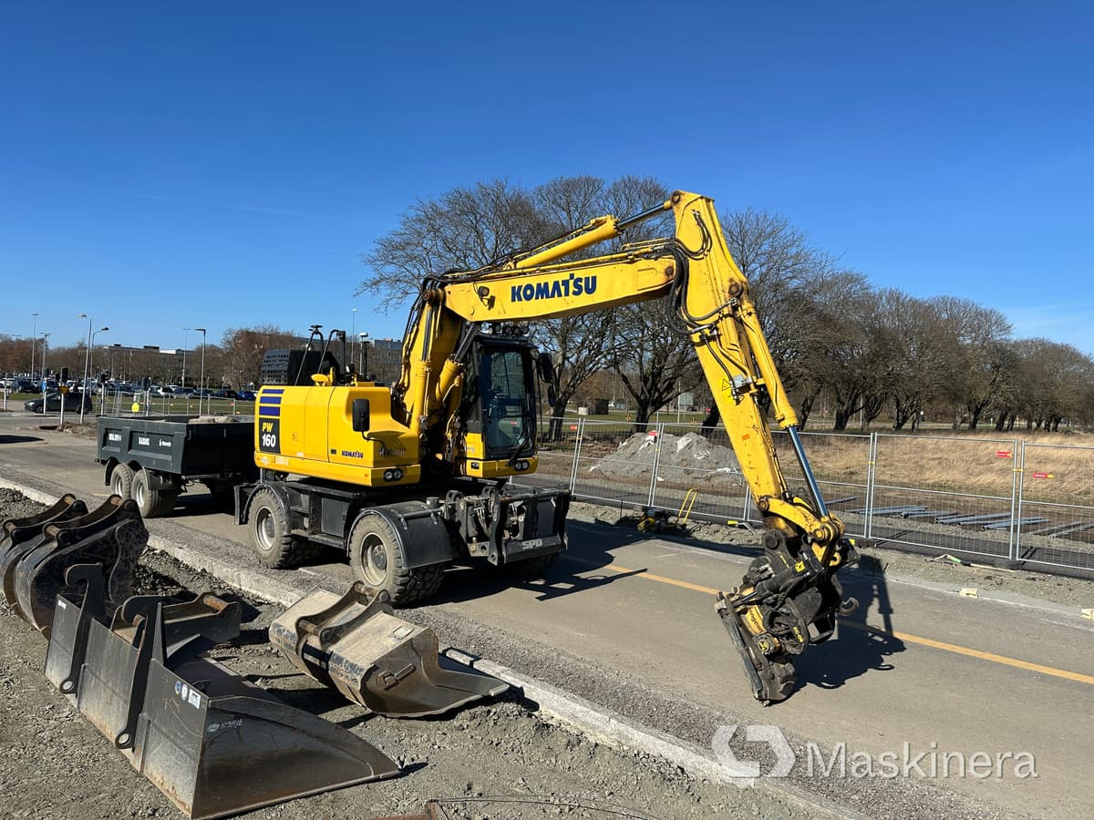 Hjulgrävare Komatsu PW160-11E0 + vagn/redskap & grävsystem - מחפר סורק: תמונה 3 Hjulgrävare Komatsu PW160-11E0 + vagn/redskap & grävsystem - מחפר סורק: תמונה 3