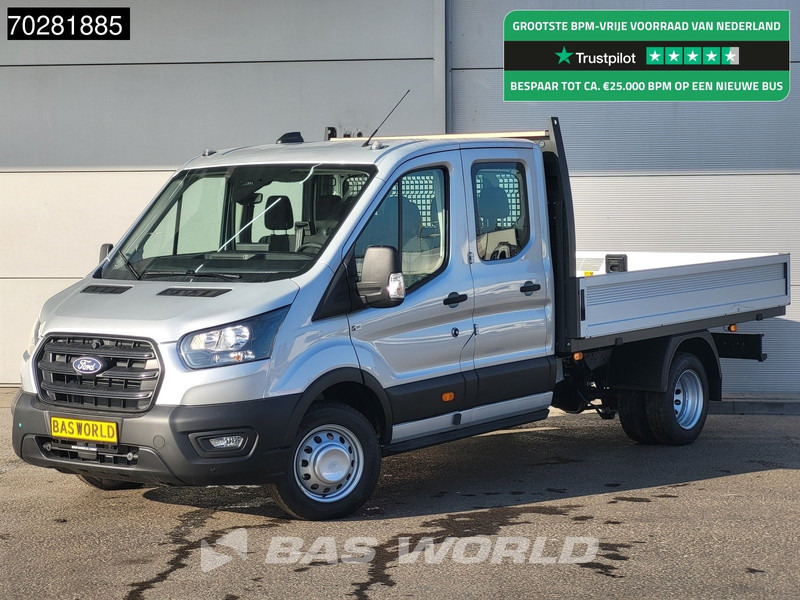 Ford Transit 170pk Automaat Dubbel Cabine 3500kg Trekhaak Open Laadbak Pritsche SYNC4 scherm CarPlay Camera Pickup Airco Trekhaak Cruise cont - כלי רכב מסחרי במיטה שטוחה: תמונה 1 Ford Transit 170pk Automaat Dubbel Cabine 3500kg Trekhaak Open Laadbak Pritsche SYNC4 scherm CarPlay Camera Pickup Airco Trekhaak Cruise cont - כלי רכב מסחרי במיטה שטוחה: תמונה 1