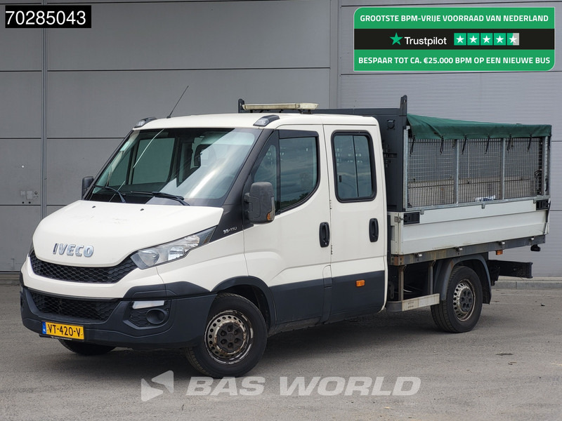 Iveco Daily 35S11 Open Laadbak met Kist Dubbel Cabine 3,5t Trekhaak Airco Pickup Pritsche Open Box Airco Trekhaak - כלי רכב מסחרי במיטה שטוחה: תמונה 1 Iveco Daily 35S11 Open Laadbak met Kist Dubbel Cabine 3,5t Trekhaak Airco Pickup Pritsche Open Box Airco Trekhaak - כלי רכב מסחרי במיטה שטוחה: תמונה 1