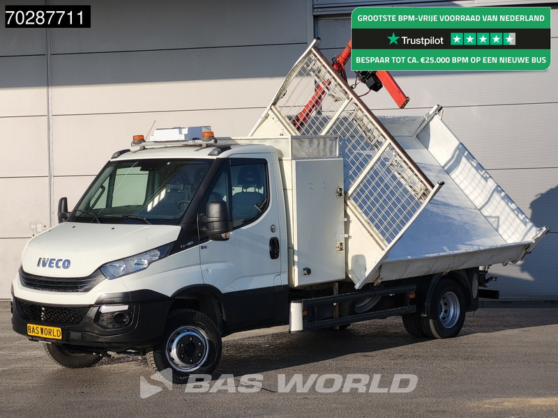 Iveco Daily 70C18 3.0L Driezijdige Kipper 500KG Kraan Kraanwagen Open Laadbak 3,5t Trekhaak Airco Cruise Euro6 Kraan Crane Kranwagen Kipper - כלי רכב מסחרי מזהיר: תמונה 1 Iveco Daily 70C18 3.0L Driezijdige Kipper 500KG Kraan Kraanwagen Open Laadbak 3,5t Trekhaak Airco Cruise Euro6 Kraan Crane Kranwagen Kipper - כלי רכב מסחרי מזהיר: תמונה 1