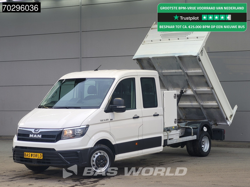 MAN TGE 5.120 Kipper met Kist Dubbel Cabine 3,5t Trekhaak Navi Camera Airco Cruise Euro6 Tipper Benne Kieper Airco Trekhaak Cruise control - כלי רכב מסחרי מזהיר: תמונה 1 MAN TGE 5.120 Kipper met Kist Dubbel Cabine 3,5t Trekhaak Navi Camera Airco Cruise Euro6 Tipper Benne Kieper Airco Trekhaak Cruise control - כלי רכב מסחרי מזהיר: תמונה 1