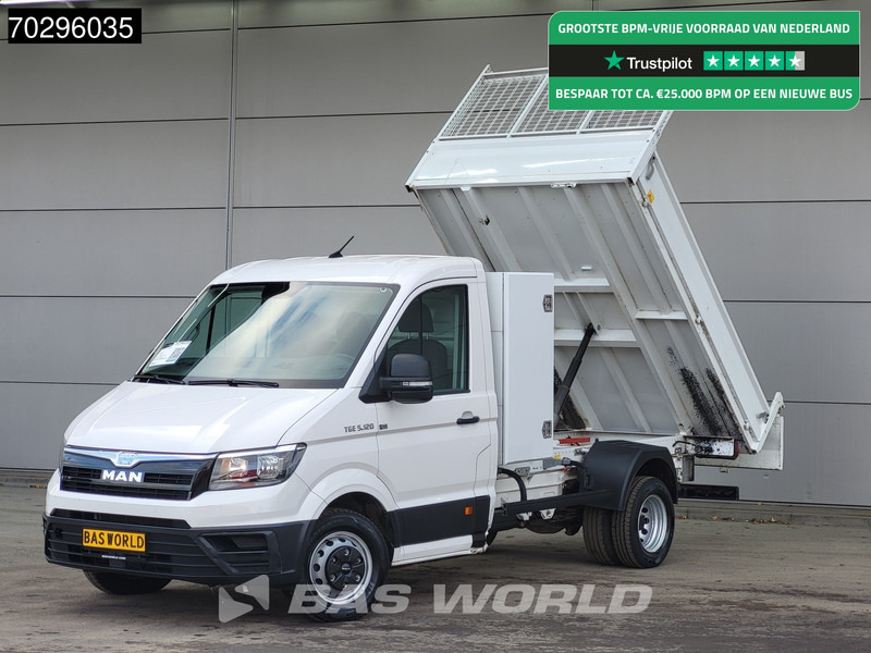 MAN TGE 5.120 Kipper met Kist Dubbellucht 3,5t Trekhaak Navi Airco Cruise Camera Euro6 Kieper Tipper Benne Airco Trekhaak Cruise control - כלי רכב מסחרי מזהיר: תמונה 1 MAN TGE 5.120 Kipper met Kist Dubbellucht 3,5t Trekhaak Navi Airco Cruise Camera Euro6 Kieper Tipper Benne Airco Trekhaak Cruise control - כלי רכב מסחרי מזהיר: תמונה 1