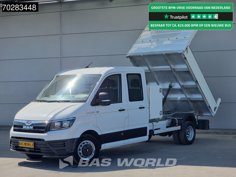 MAN TGE 5.120 Open Laadbak met Kist Dubbel Cabine Dubbellucht 3,5t Trekhaak Navi Airco Cruise Camera Pritsche Pickup Open Box m3 Airco Dubbel - כלי רכב מסחרי במיטה שטוחה: תמונה 1 MAN TGE 5.120 Open Laadbak met Kist Dubbel Cabine Dubbellucht 3,5t Trekhaak Navi Airco Cruise Camera Pritsche Pickup Open Box m3 Airco Dubbel - כלי רכב מסחרי במיטה שטוחה: תמונה 1