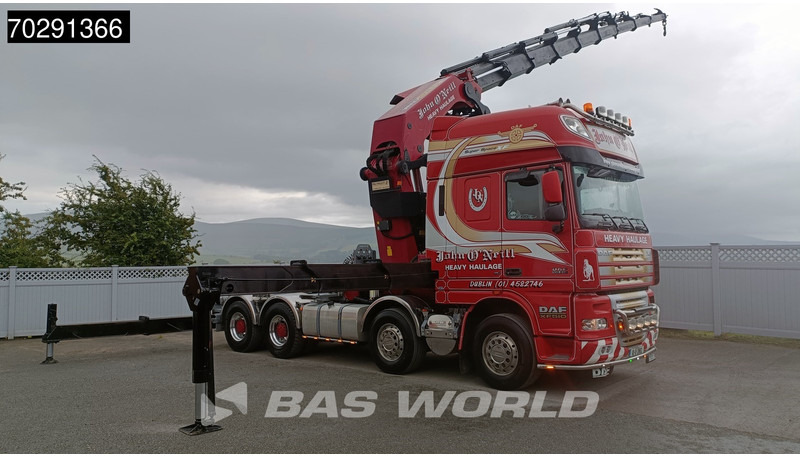 DAF XF105.510 XF 8X4 Palfinger PK150.002 9x Extensions Winch Big-Axle Euro 5 Kran Crane - משאית צד נופל/ שטוחה, משאית מנוף: תמונה 5 DAF XF105.510 XF 8X4 Palfinger PK150.002 9x Extensions Winch Big-Axle Euro 5 Kran Crane - משאית צד נופל/ שטוחה, משאית מנוף: תמונה 5