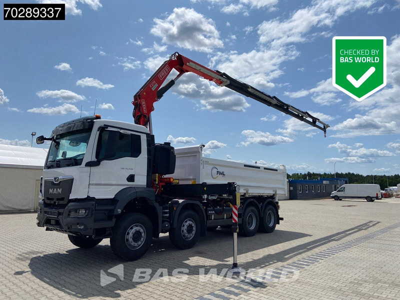 MAN TGS 35.440 8X4 NEW! Fassi F275.026 Kran Crane 13m3 3-Sided Tipper Big-Axle Euro 6 - מזהיר, משאית מנוף: תמונה 1 MAN TGS 35.440 8X4 NEW! Fassi F275.026 Kran Crane 13m3 3-Sided Tipper Big-Axle Euro 6 - מזהיר, משאית מנוף: תמונה 1