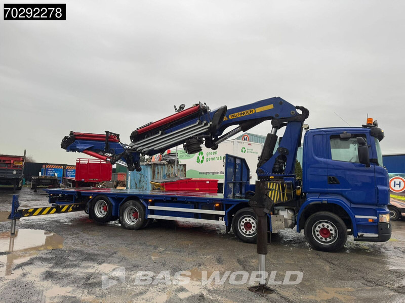 Scania R420 8X2 Palfinger PK100002 Crane Kran + PJ170 JIB Lift Axle Euro 4 - משאית צד נופל/ שטוחה, משאית מנוף: תמונה 3 Scania R420 8X2 Palfinger PK100002 Crane Kran + PJ170 JIB Lift Axle Euro 4 - משאית צד נופל/ שטוחה, משאית מנוף: תמונה 3