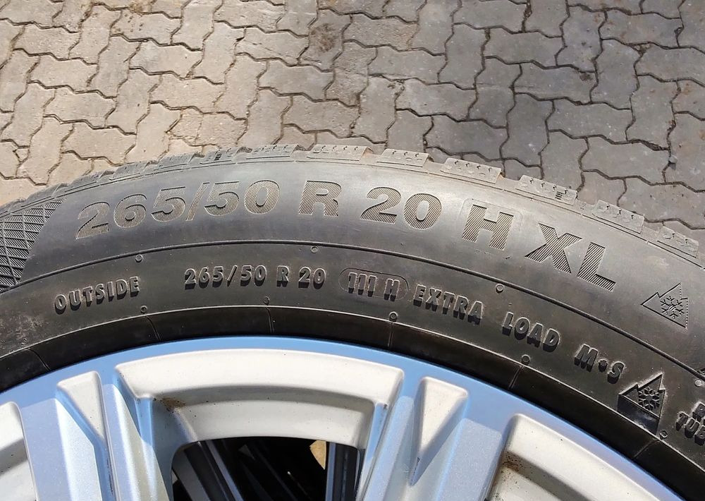 חבילת גלגלים וצמיגים עבור מכונית Koła felgi aluminiowe Audi Q8 SQ8 z oponami zimowymi Continental WinterContact TS850P 265/50 R20 H XL: תמונה 9