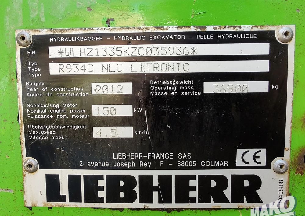 מחפר סורק Liebherr R934C NLC Litronic: תמונה 19