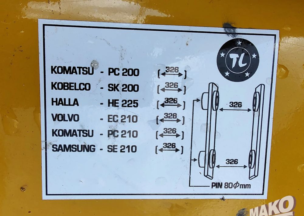 Nowa łyżka TL 107cm do koparki Miller fi 80 - צרופה עבור מכונת בנייה: תמונה 5 Nowa łyżka TL 107cm do koparki Miller fi 80 - צרופה עבור מכונת בנייה: תמונה 5