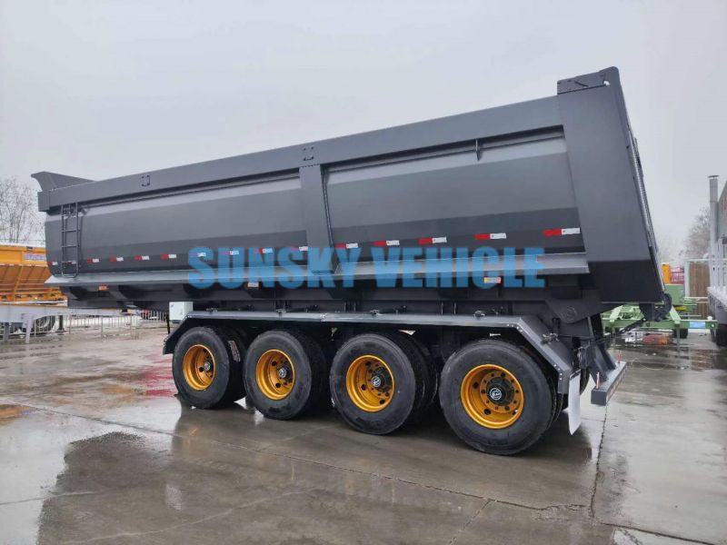 SUNSKY 4-Axle Dump Semi-trailer - סמיטריילר עם מזהיר: תמונה 4 SUNSKY 4-Axle Dump Semi-trailer - סמיטריילר עם מזהיר: תמונה 4